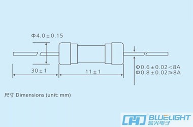 L3CT系列/Φ3.6X10陶瓷管延时保险丝(图3)